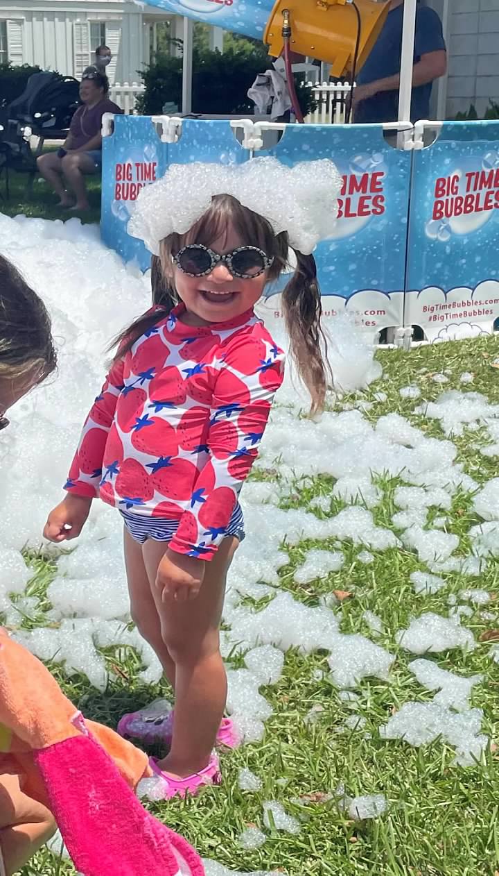 Girl Enjoying the Foam Party