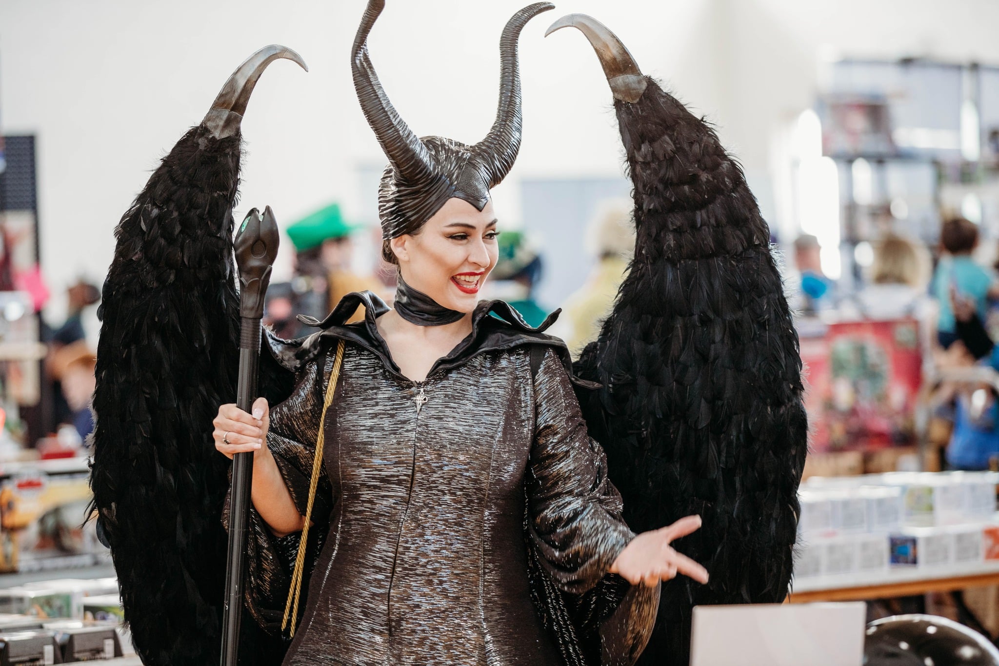 Nerd Con woman dressed as Maleficent